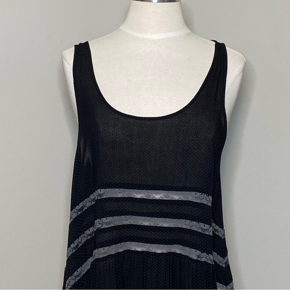 Intimately Free People Black Voile Trapeze Dress, size Small - Picture 3 of 15